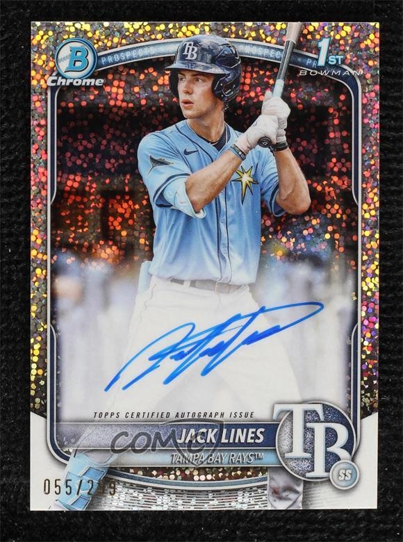2025 Bowman Chrome Prospect Speckle Refractor /299 Jack Lines #CPA-JLI Auto 13c1