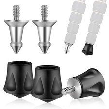 6 PCS Tripod Spike Feet 1/420 Thread Rubber Anti Slip Stainless Steel Parts