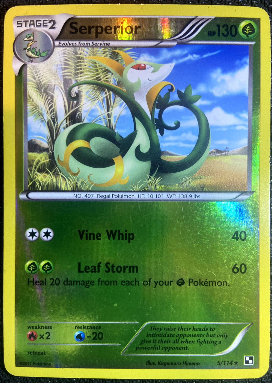 Serperior 5/114 Black & White Pokemon English Reverse Holo 2011