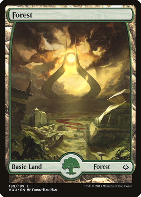 Forest (189) - Full Art #189 (Foil) (MP) Hour of Devastation HOU Magic MTG