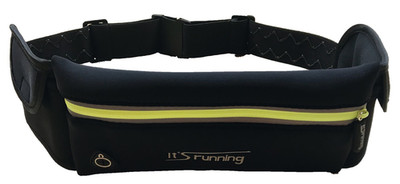 It´s Running Triple Pocket Belt Black Yellow