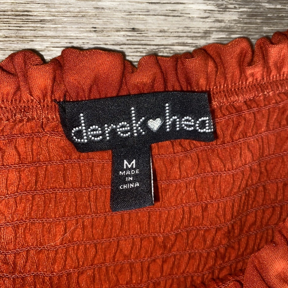 Mono mameluco Derek Heart naranja a rayas sin mangas para mujer M Foto 4 de 4