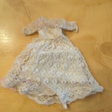 Vintage 1970s Topper Dawn Doll Clothes Wedding Bell Dream 815 Dress Only Lace