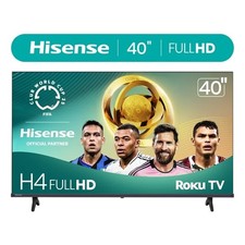 Hisense H4 40" LED Full HD Smart Roku TV, Netflix, Remote, Wall Mountable, Black