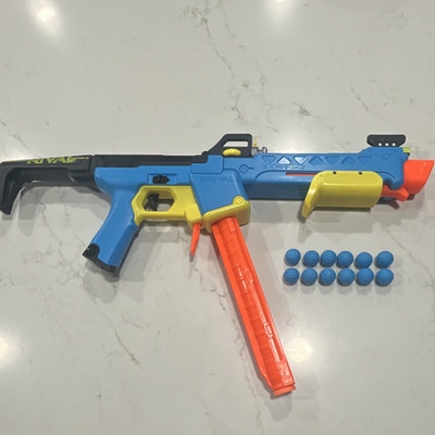 NERF Rival XXII-1200 Ball Blaster Blue/Yellow w/ Magazine & 12 Blue Rounds