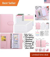 Elegant A6 Budget Binder with Zipper Envelopes - Ultimate Money-Saving Companion