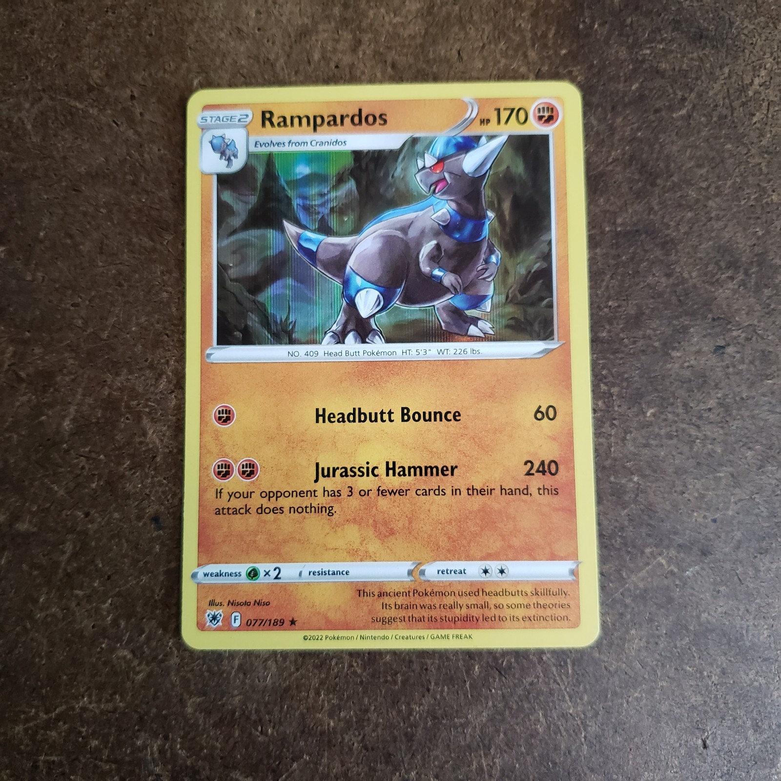 Pokemon TCG Rampardos - 077/189 - Holo Rare Astral Radiance