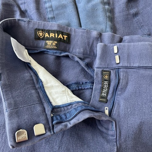 Ariat Breeches Women 28L Heritage Knee Patch Equestrian Riding Pant. Blue - Picture 5 of 5