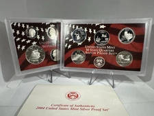 2004 US Silver Proof (11 Coin) Set W/ Box & COA Free Shipping! SILVER GOING UP!