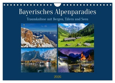 Bayerisches Alpenparadies (Wandkalender 2026 DIN A4 quer), CALVENDO Monatskalend