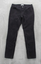Ann Taylor LOFT Corduroy Jeans Womens 6 Dark Gray Curvy Skinny Stretch Cotton