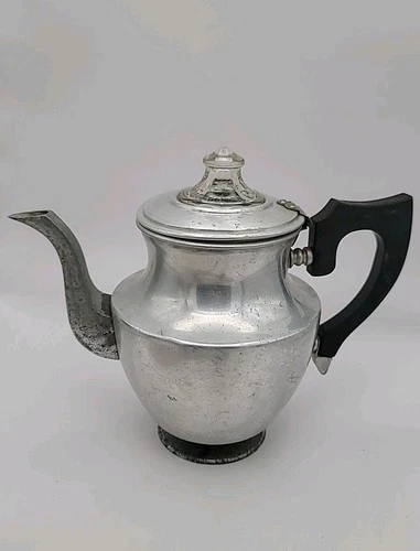 Vintage 1930's Pyrex & Royal Rochester Collaboration Aliminum Perculator Pitcher