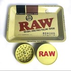 <!--F#f_0-->Raw Metal Tobacco Rolling Tray (18*12.5) And Raw Grinder (60mm)<!--F/-->