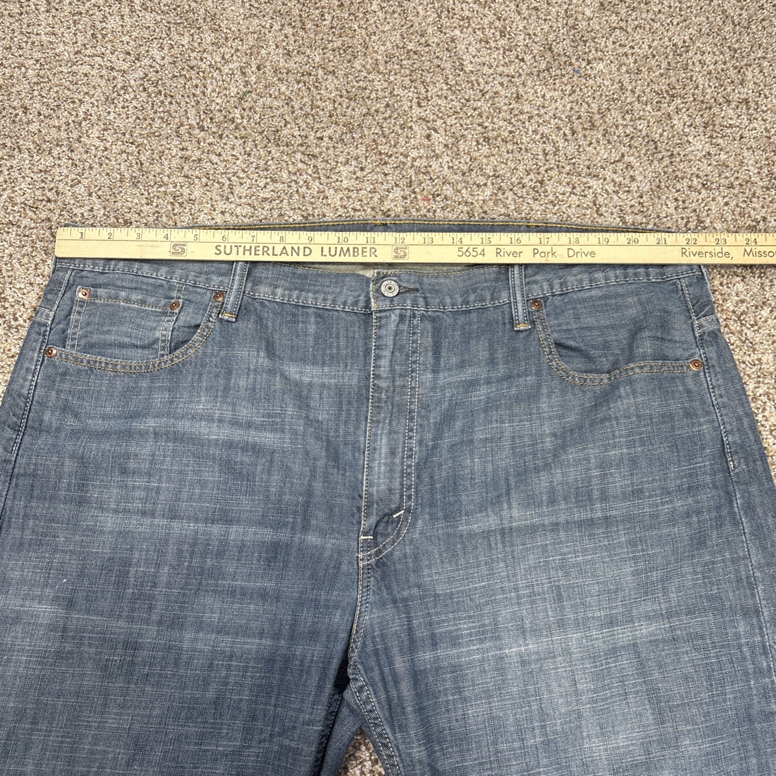 Levis 569 Jeans Men 42x30 Blue Loose Fit Straight Leg Denim Skater (Fit 44x28) - View 7