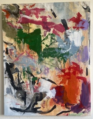 Handmade Abstract Painting 43x65x1,3cm Modern Wall Art Canvas
