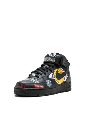 Size 9.5 - Nike Supreme x NBA x Air Force 1 07 Mid Black Brand New