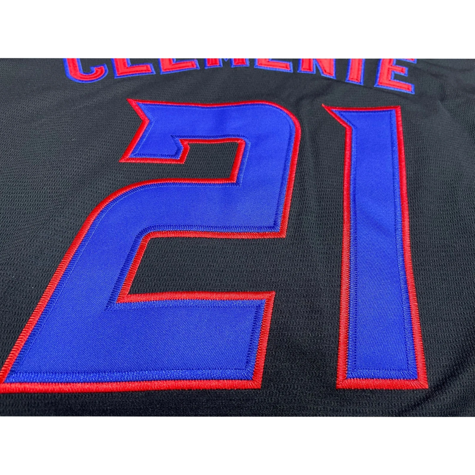 #21 Roberto Clemente Puerto Rico Black Baseball Jersey Shirt Stitched