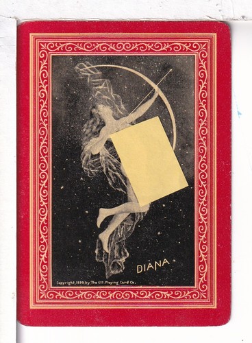 Single Vintage Playing Card U.S. Wide Named "Diana" DA-1-4 A
