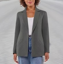 Matty XXL Ladies' Knit Boyfriend Blazer Green NEW Quick Ship