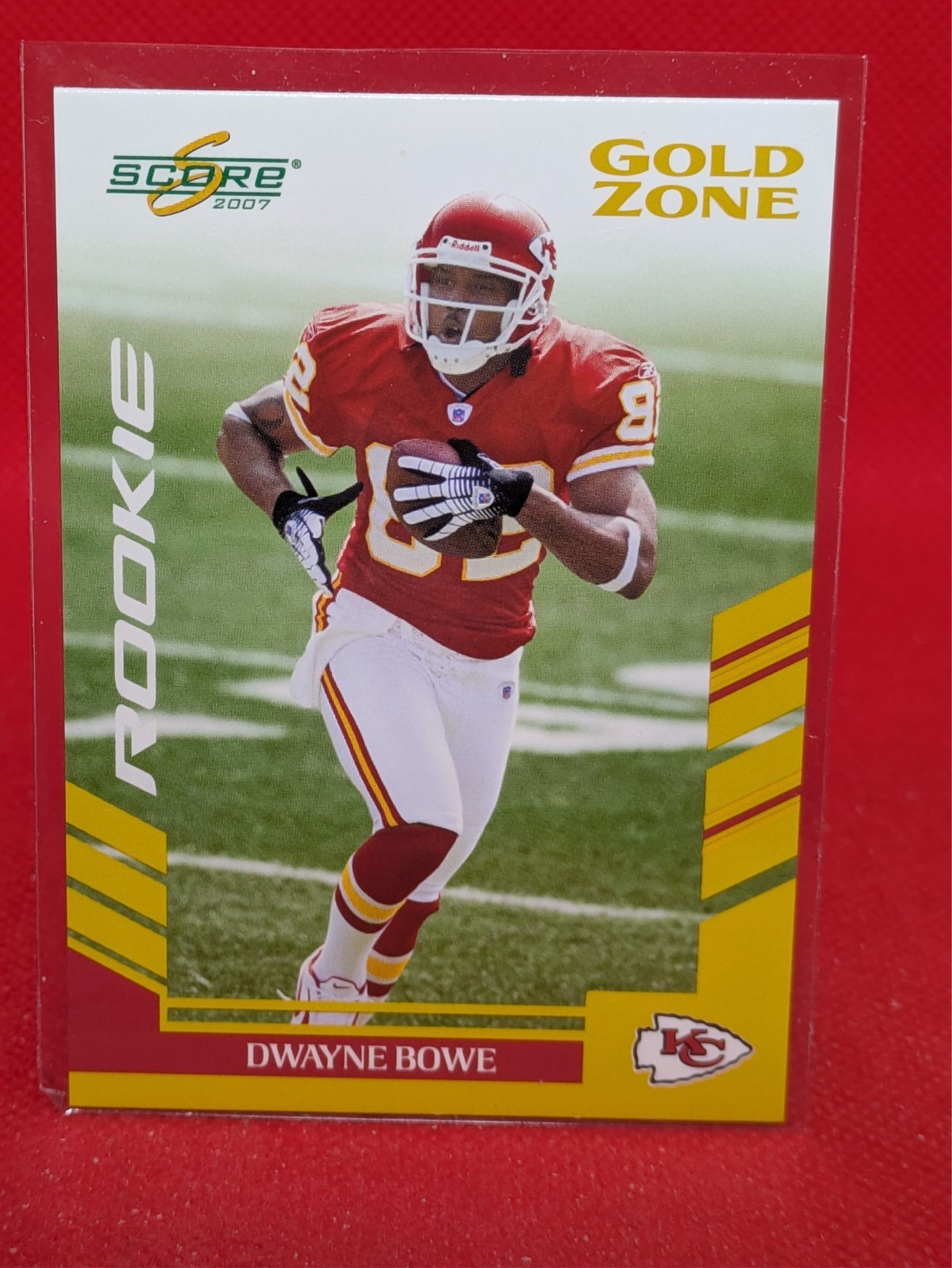 2007 Score Rookie Gold Zone /600 Dwayne Bowe #336 Rookie RC