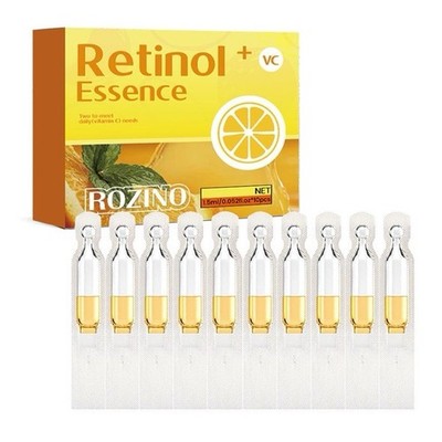 Rozino Retinol + VC Essence, a concentrated skincare treatment packaged