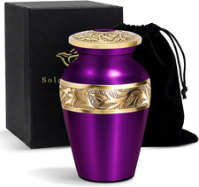 Solace Forever Small Urns for Human Ashes Keepsake - Decorative Mini Memorial