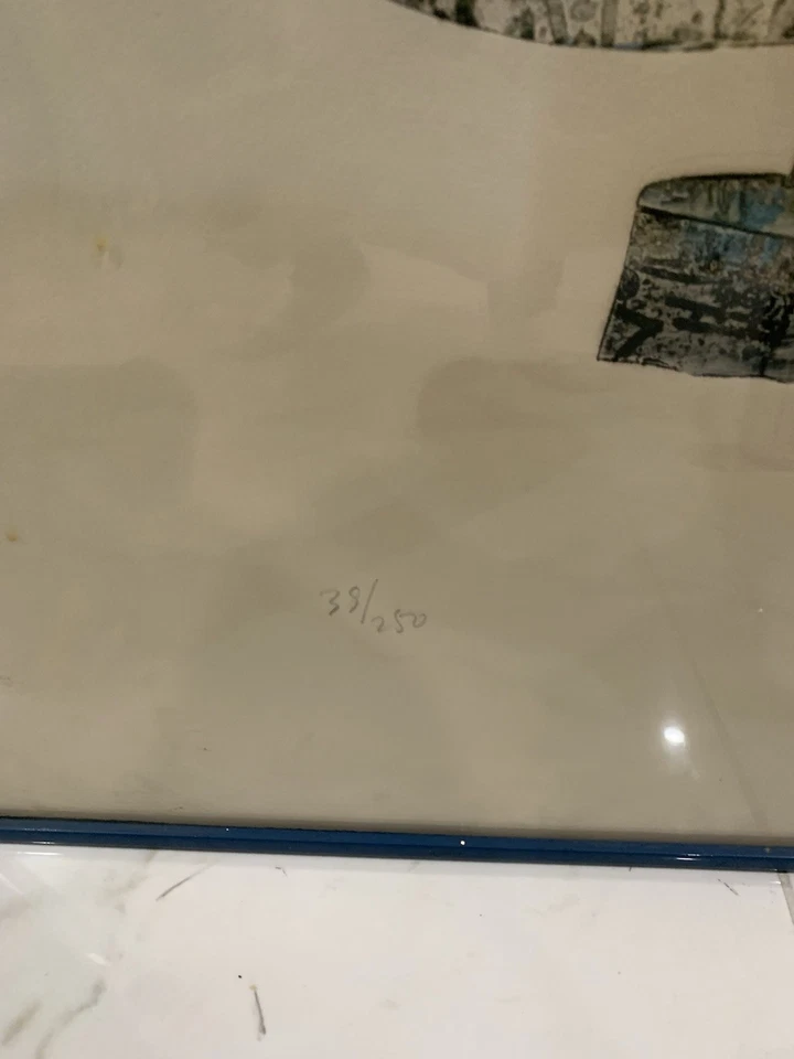 De colección KYU-BAIK HWANG Coreano INTAGLIO Mezzotint FIRMADO Limitado RESUMEN Arte MCM Foto 2 de 4