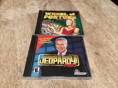 PC CD Rom Jeopardy 2003 Computer Video Game & Wheel Of Fortune