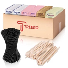 400 Pack Sugar Packets - 100 Sugar Packets, 100 Sweet'N Low, 50 Sugar in the Raw