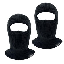 1 Hole Winter Knit Ski 2 Pieces Knitted Balaclava Unisex Warm Full Wool Balac...