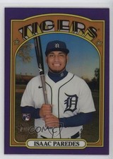 2021 Heritage High Number Hot Box Chrome Purple Refractor Isaac Paredes #601 2g8