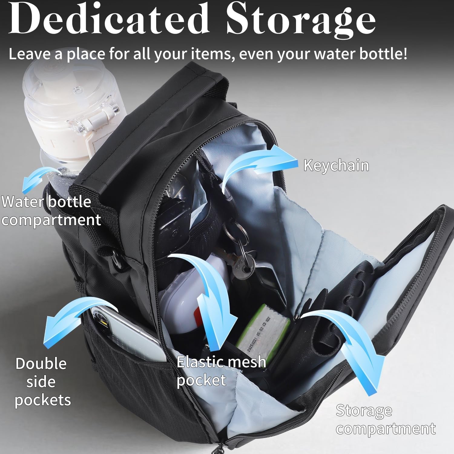 Magnetic Golf Cart Bag Sports Bottle Bag Golf Cart Accessories Essentials for Me thumbnail 3