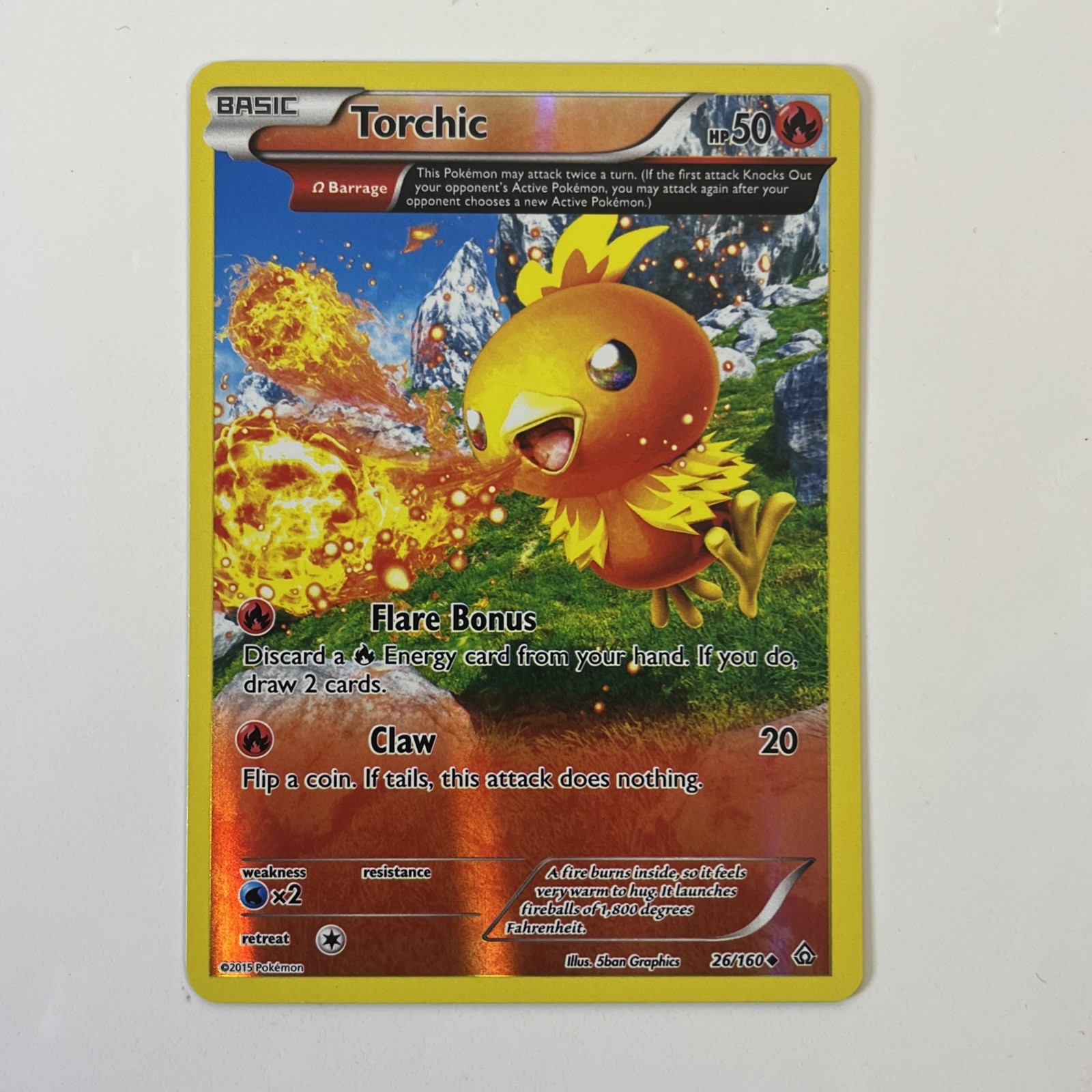 Torchic 26/160 XY Primal Clash Reverse Holo Pokémon 2015