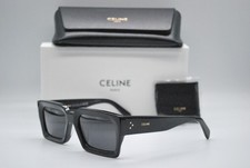 NEW CELINE CL40280U 01A SHINY BLACK SMOKE AUTHENTIC SUNGLASSES FRAMES 54-20