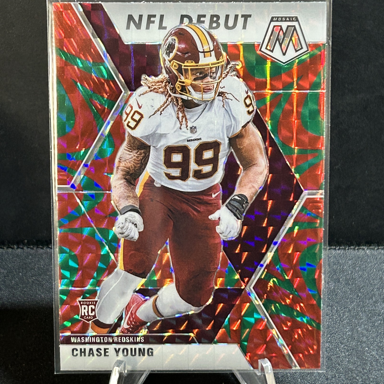 Chase Young Washington Redskins 2020 Panini Mosaic Prizm Reactive Green
