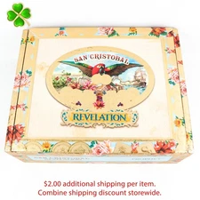 San Cristobal Revelation Prophet Empty Wood Cigar Box 7.5" x 6" x 2.5"