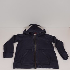 Tea Collection Kids Navy Lightning Graphic Full Zip Hoodie Size M 6-7