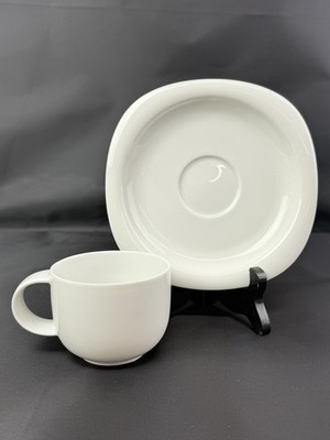 Rosenthal Studio Linie Line Suomi White Cup & Saucer 6oz 2-1/4  Cup & 6  Saucer