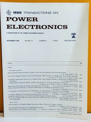 IEEE Transactions on Power Electronics (ISSN 0885-8993) 1998 Volume 13 Number 6.
