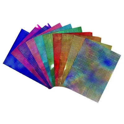 DJP Holographic Metallic Assorted Colour Mirror Card Sheets 230gsm - Pack of 10