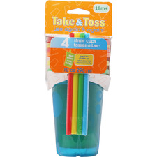 The First Years Take  Toss 4 Pack of Spill-Proof Straw Cups for 18m BRAND NEW
