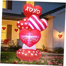 4.3 FT Valentine Inflatables Outdoor Decorations, Love Heart Valentines Blow