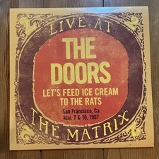 THE DOORS Let's Feed Ice Cream to the Rats Live at the Matrix 1967 RSD VINYL LP