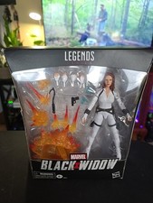 Black Widow 2020 Marvel Legends 6  Deluxe White Costume Action Figure & Stand