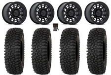 Fuel Cycle 15" Wheels Bk +38mm 35" Roctane ST Tires Polaris RZR XP 1000 / PRO XP