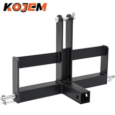 3 Pt 2" Receiver Hitch Drawbar W/Suitcase Weight Brackets for Tractor CAT 1