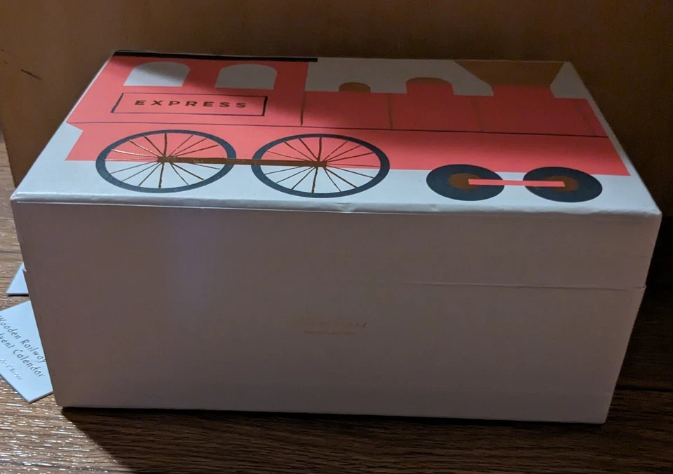 Meri Meri wooden railway set Christmas Advent Calendar, 40 pieces plus box - Image 3 of 4