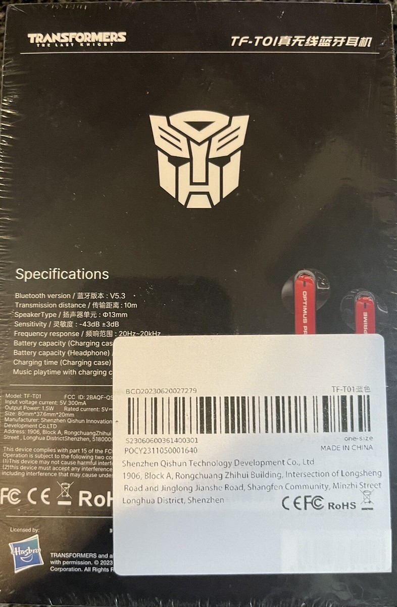 OTL Technologies Transformers Optimus Prime Bluetooth-hoofdtelefoon voor kinderen, draadloos, inklapbaar