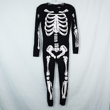 Old Navy Kids Unisex Skeleton One Piece Halloween Costume Pajamas Size XL 12 
