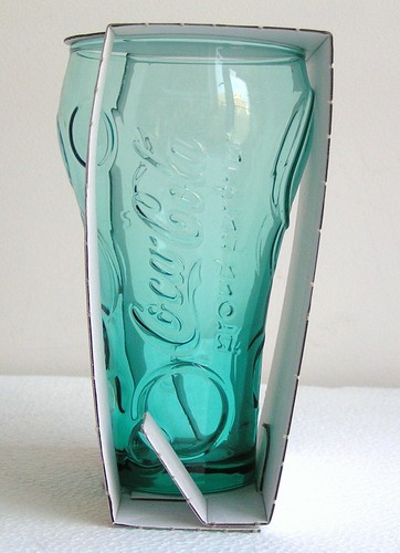 MCDONALDS OLYMPICS SPORT BASKETBALL COLLECTABLE AQUA COCA COLA GLASS IN BOX - Picture 3 of 4